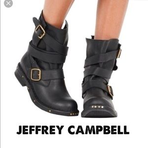 Jeffrey Campbell Black wrap boots